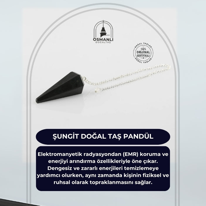 Şungit Doğal Taş Pandül