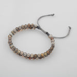 Botswana Akiği 3-4mm Çift Sıra Doğal Taş Bileklik