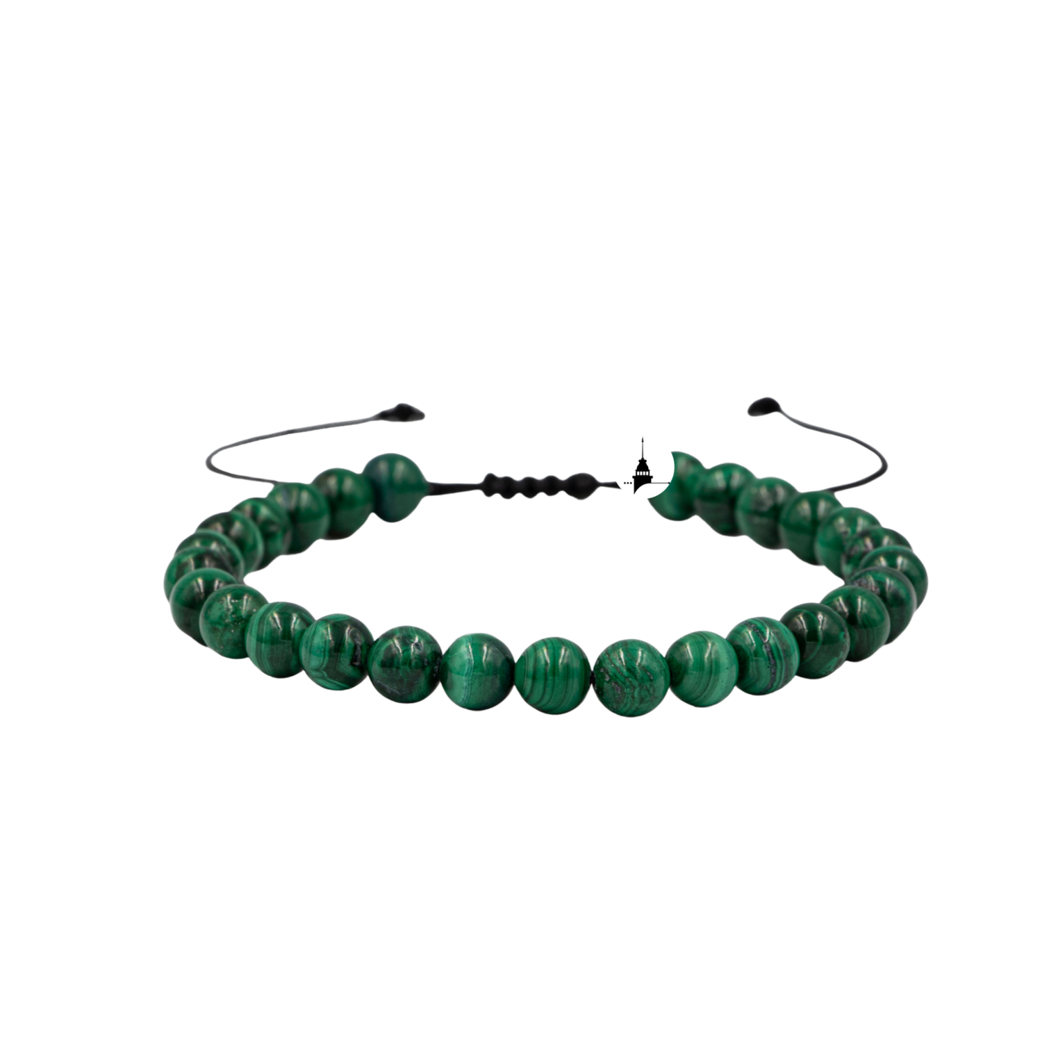 Malakit 6mm Merdiven Kapama Doğal Taş Bileklik