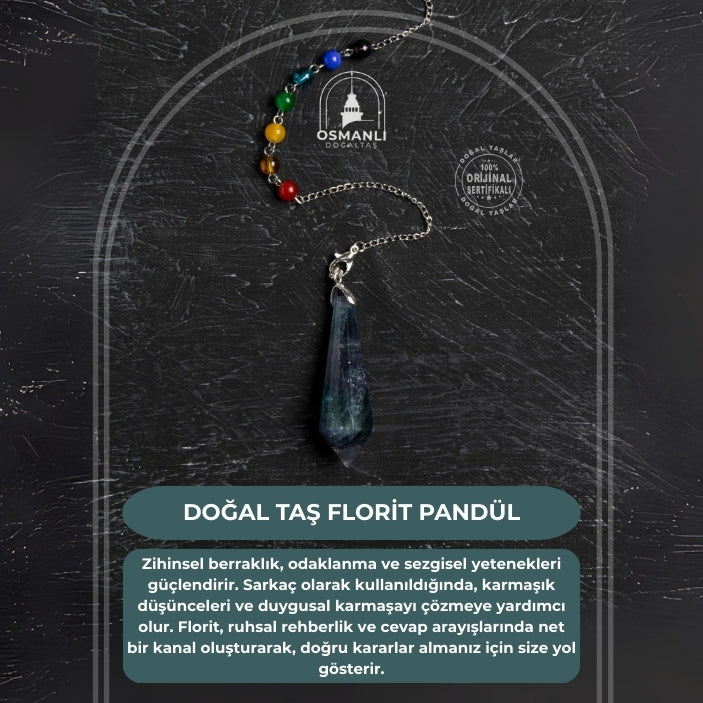 Osmanlı Doğal Taş Sertifikalı Florit Pandül