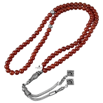 Kırmızı Akik Doğal Taş Tesbih 99luk - 6mm