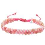 Opal Pembe 3-4mm Çift Sıra Doğal Taş Bileklik