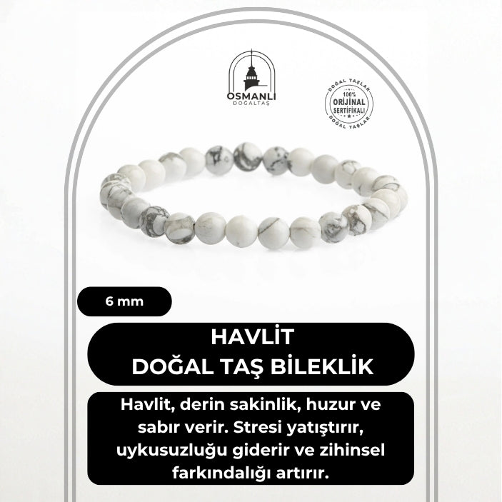 Havlit 6mm Doğal Taş Bileklik