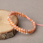 Güneş Taşı 4mm Çift Sıra Doğal Taş Bileklik
