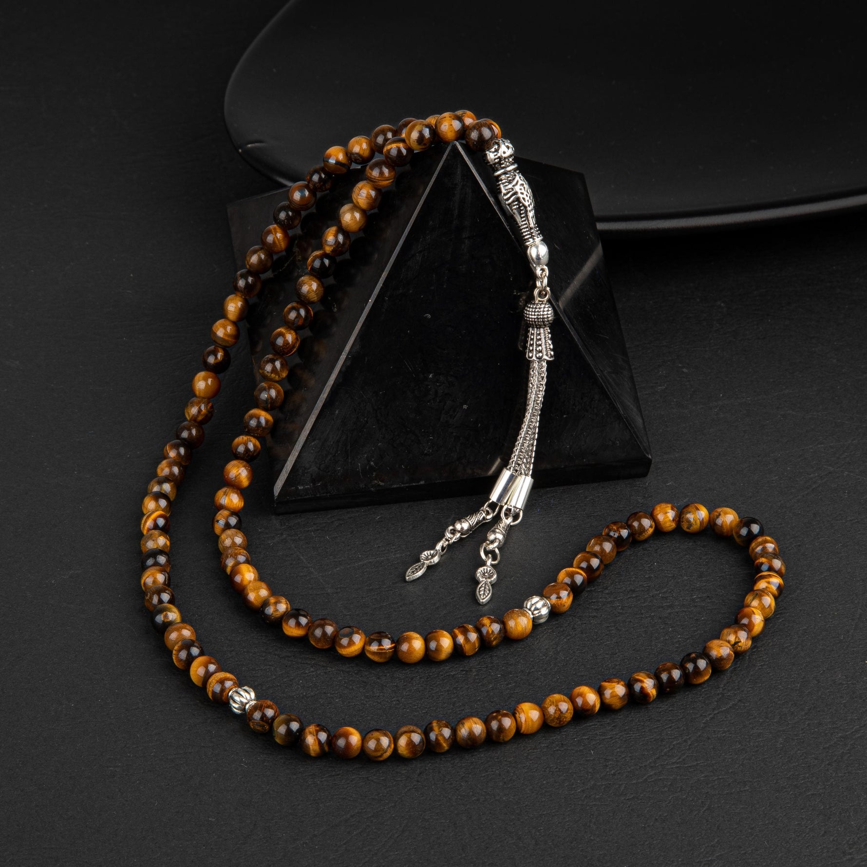 Kaplan Gözü Doğal Taş Tesbih 99luk - 6mm