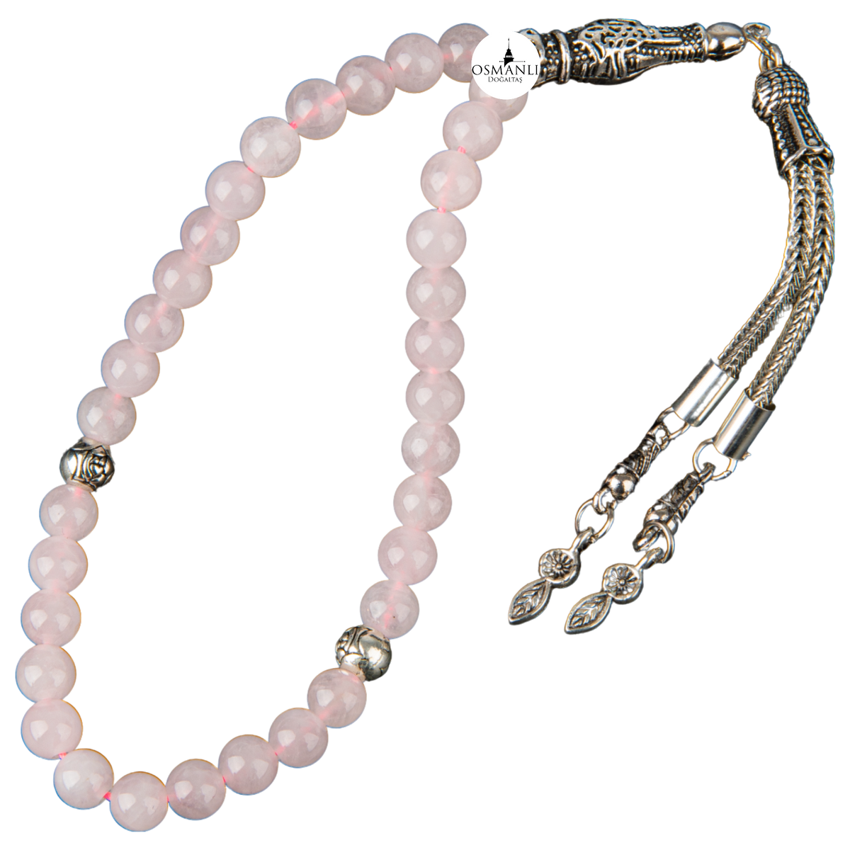 Pembe Kuvars (Gül Kuvars) Doğal Taş Tesbih 33lük - 6mm