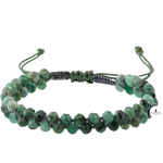 Zümrüt 3-4mm Çift Sıra Doğal Taş Bileklik