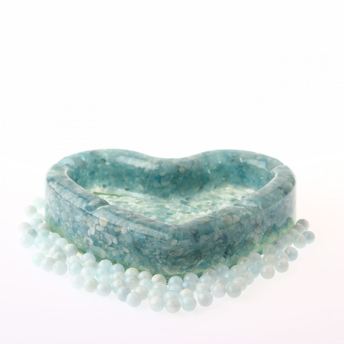 Akuamarin Doğaltaş Epoksi Kül Tablası