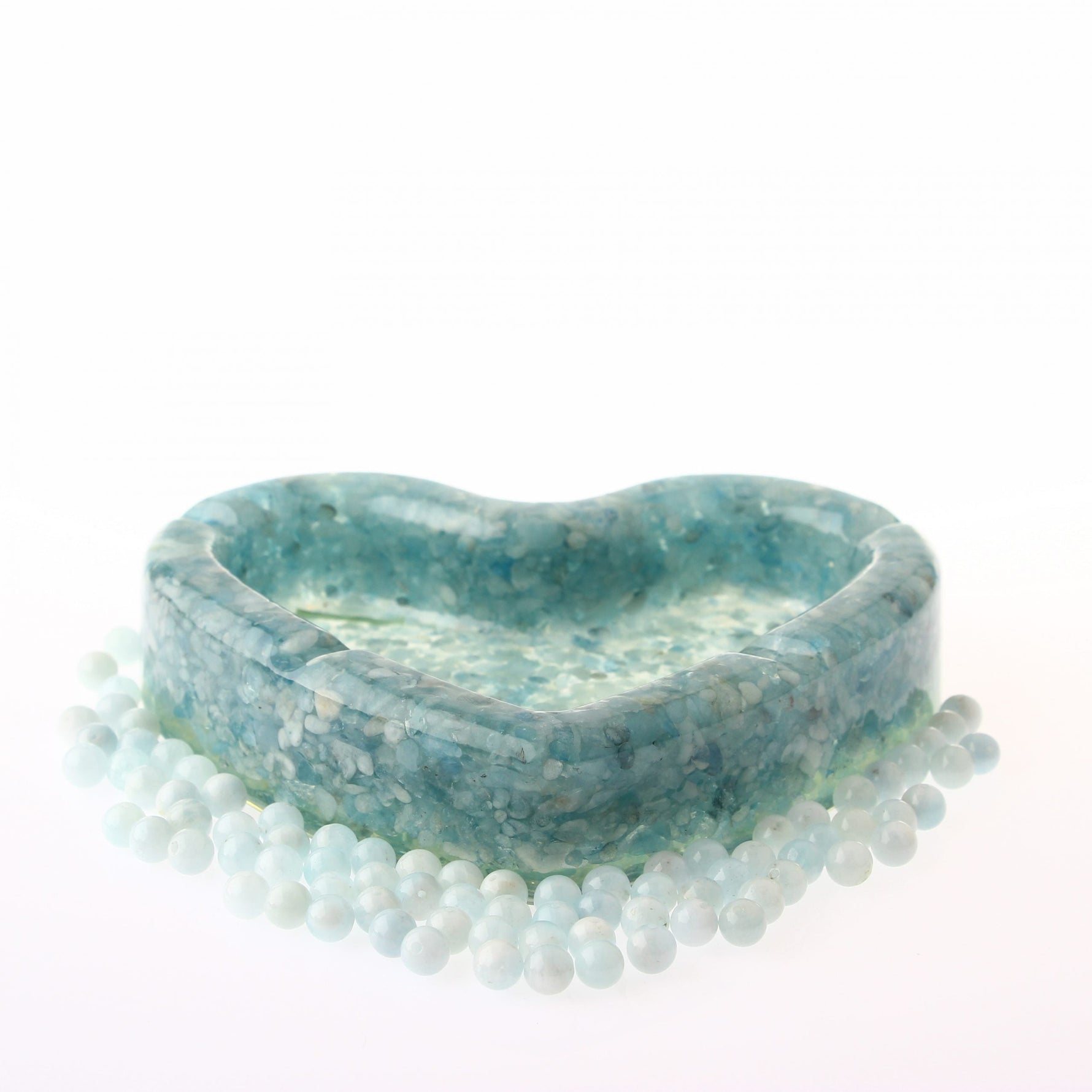 Akuamarin Doğaltaş Epoksi Kül Tablası