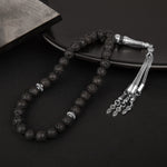 Siyah Lav Taşı Doğal Taş Tesbih 33lük - 8mm