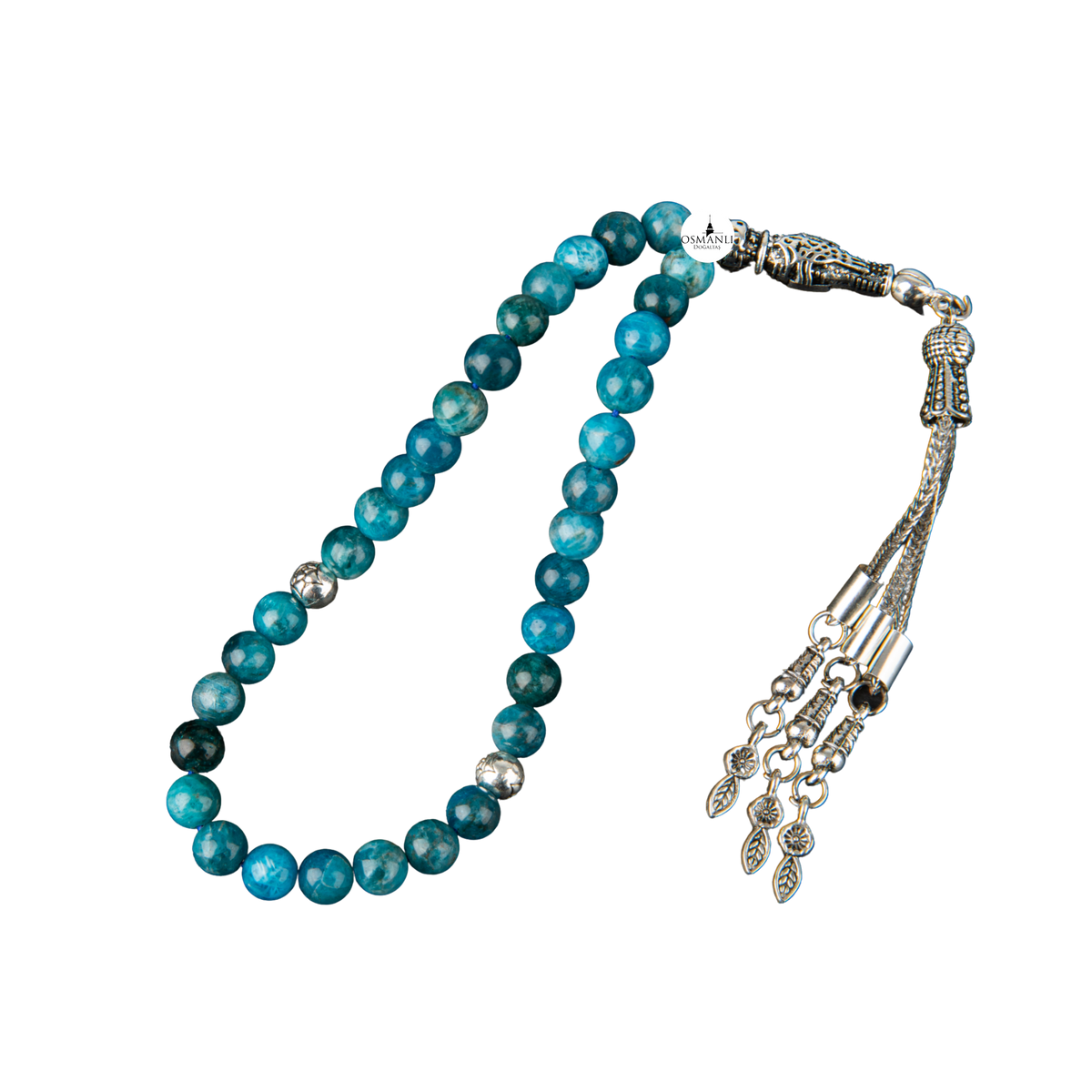 Mavi Apatit Doğal Taş Tesbih 33lük - 6mm