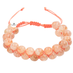 Güneş Taşı 8mm Çift Sıra Makrome Doğal Taş Bileklik