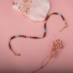 Kırmızı Akik-Ay Taşı-Ametist-Güneş Taşı-Yeşim-Amazonit Doğal Taş Bileklik