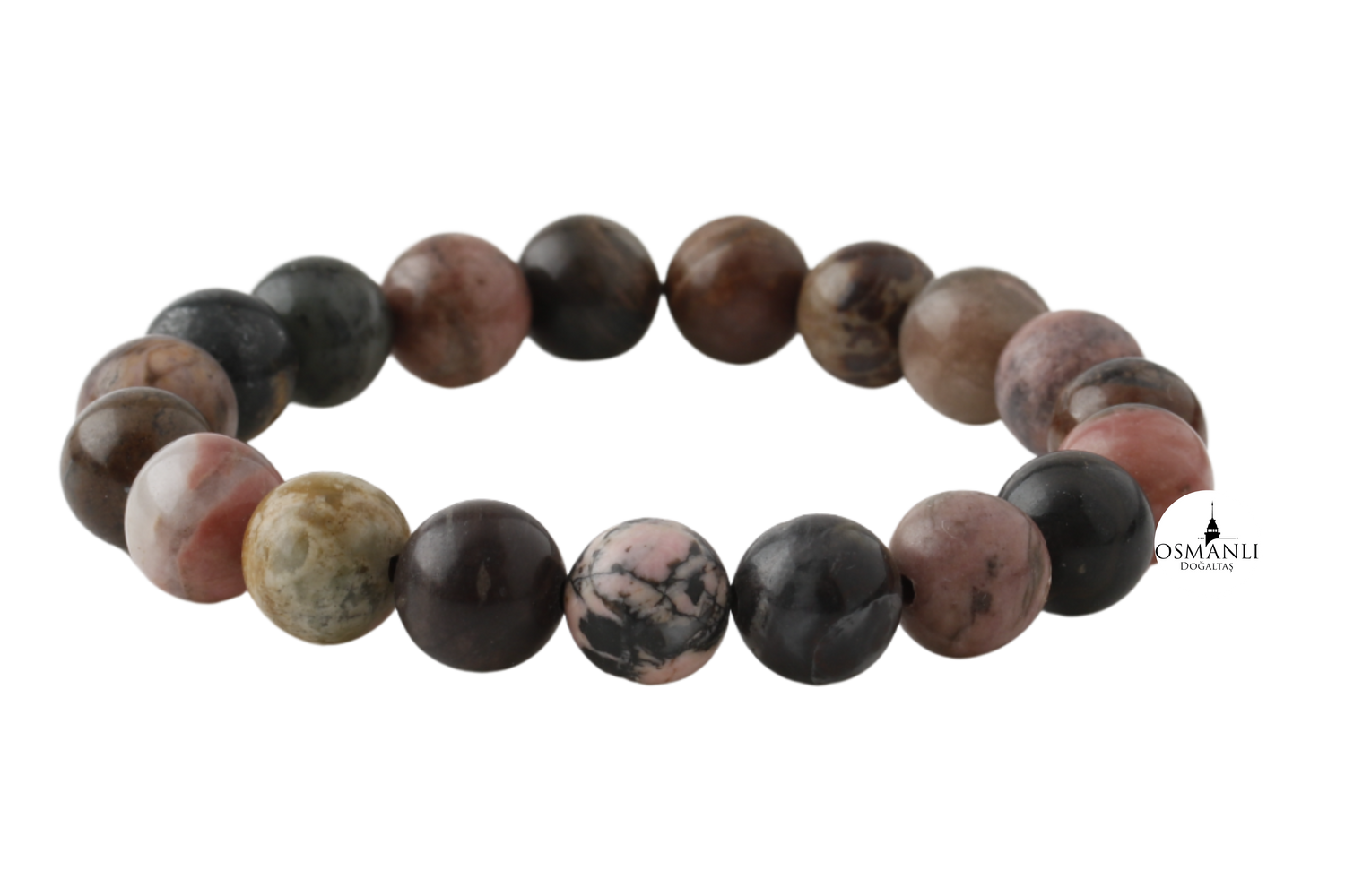 Rodonit 10mm Doğal Taş Bileklik