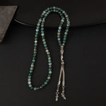 Yosunlu Akik Doğal Taş Tesbih 99luk - 6mm