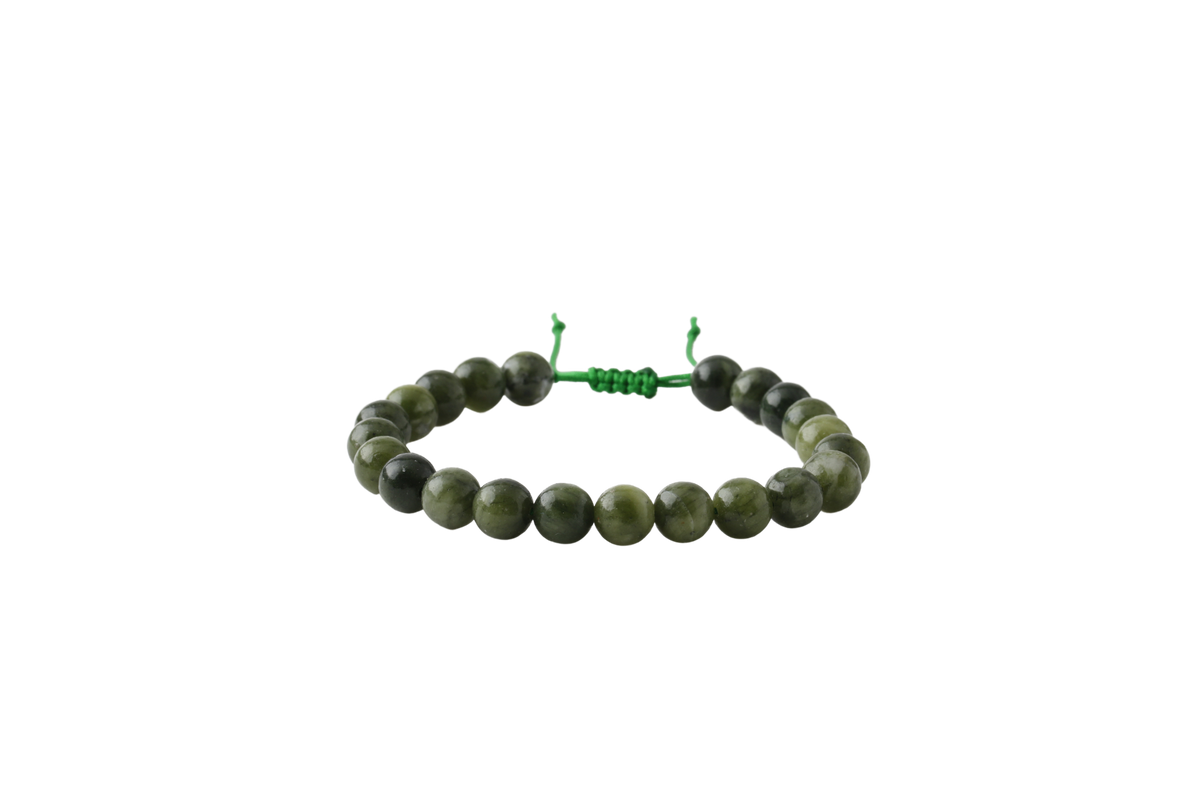 Yeşim 8mm Merdiven Kapama Doğal Taş Bileklik