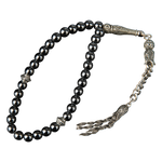 Hematit Doğal Taş Tesbih 33lük - 6mm