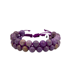 Fosfosiderit 8mm Çift Sıra Makrome Doğal Taş Bileklik