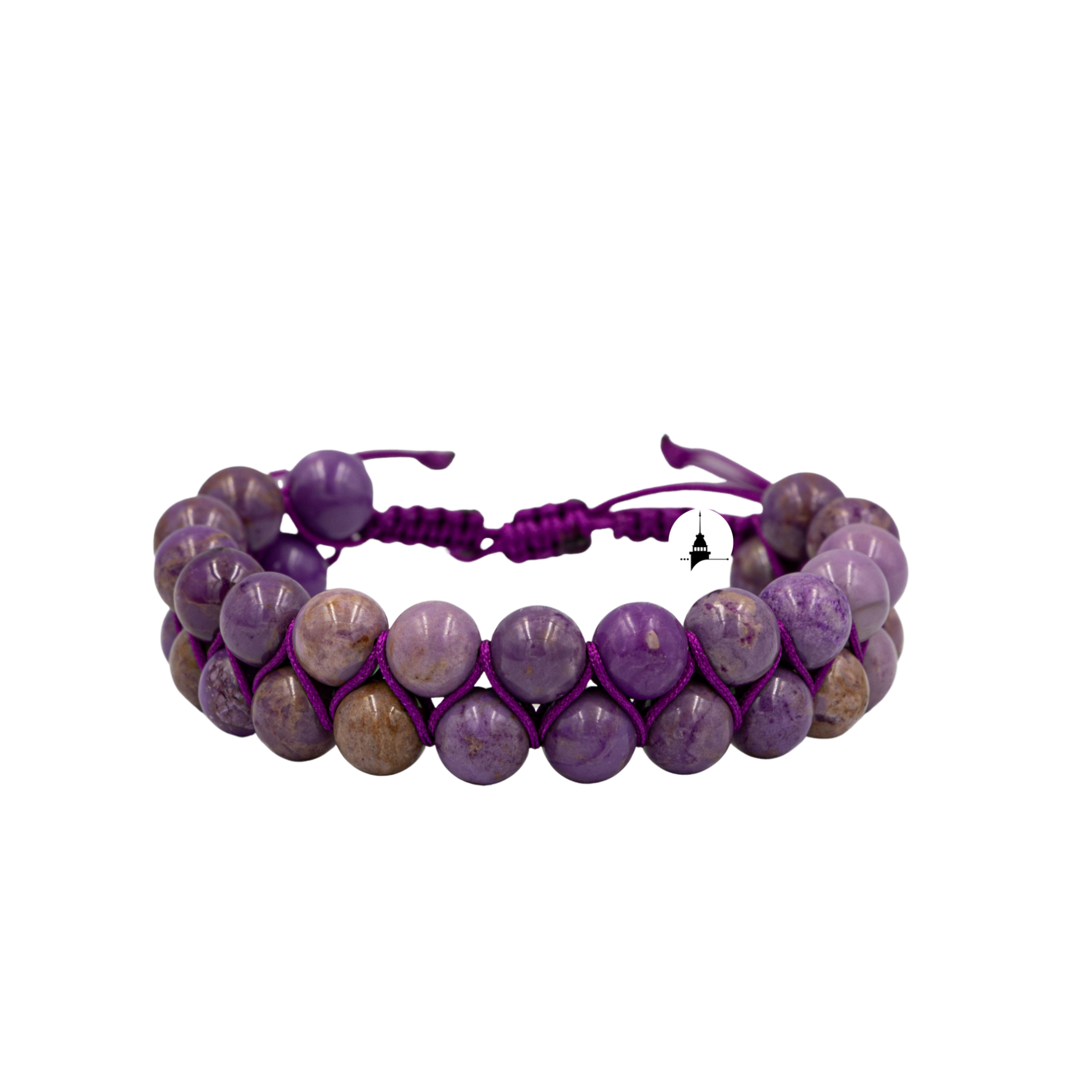 Fosfosiderit 8mm Çift Sıra Makrome Doğal Taş Bileklik