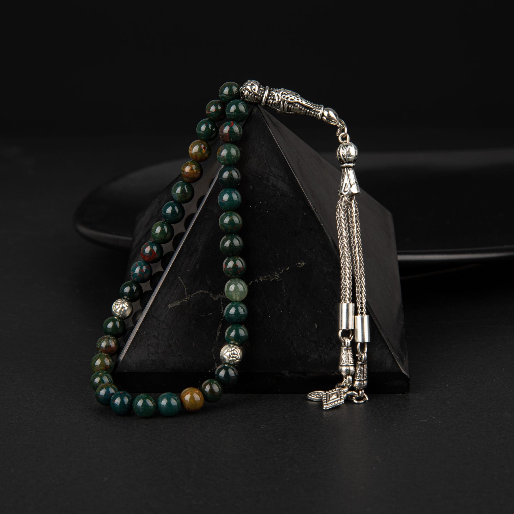 Kan Taşı Doğal Taş Tesbih 33lük - 6mm