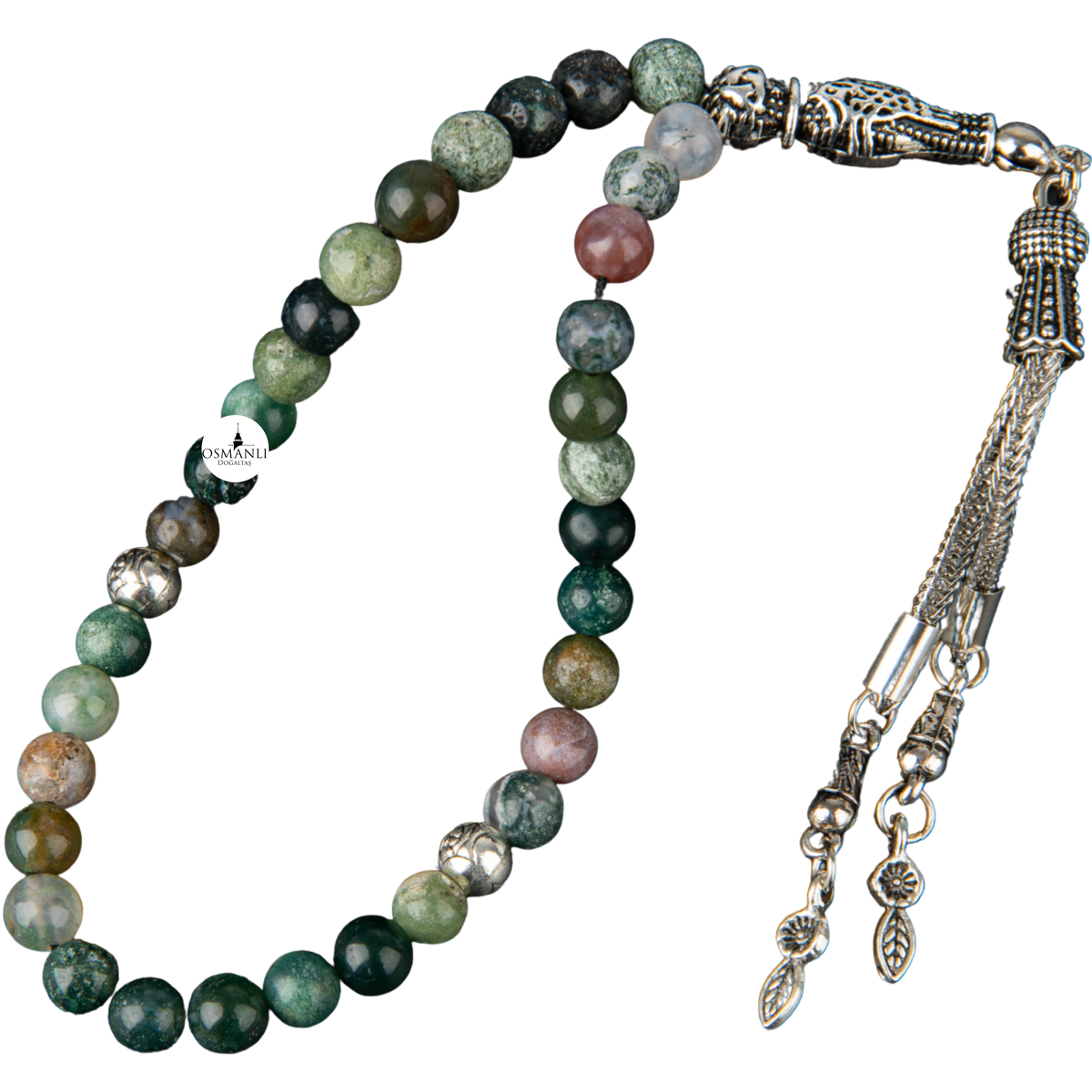 Hint Akiği Doğal Taş Tesbih 33lük - 6mm