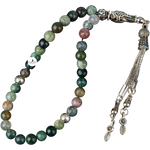 Hint Akiği Doğal Taş Tesbih 33lük - 6mm