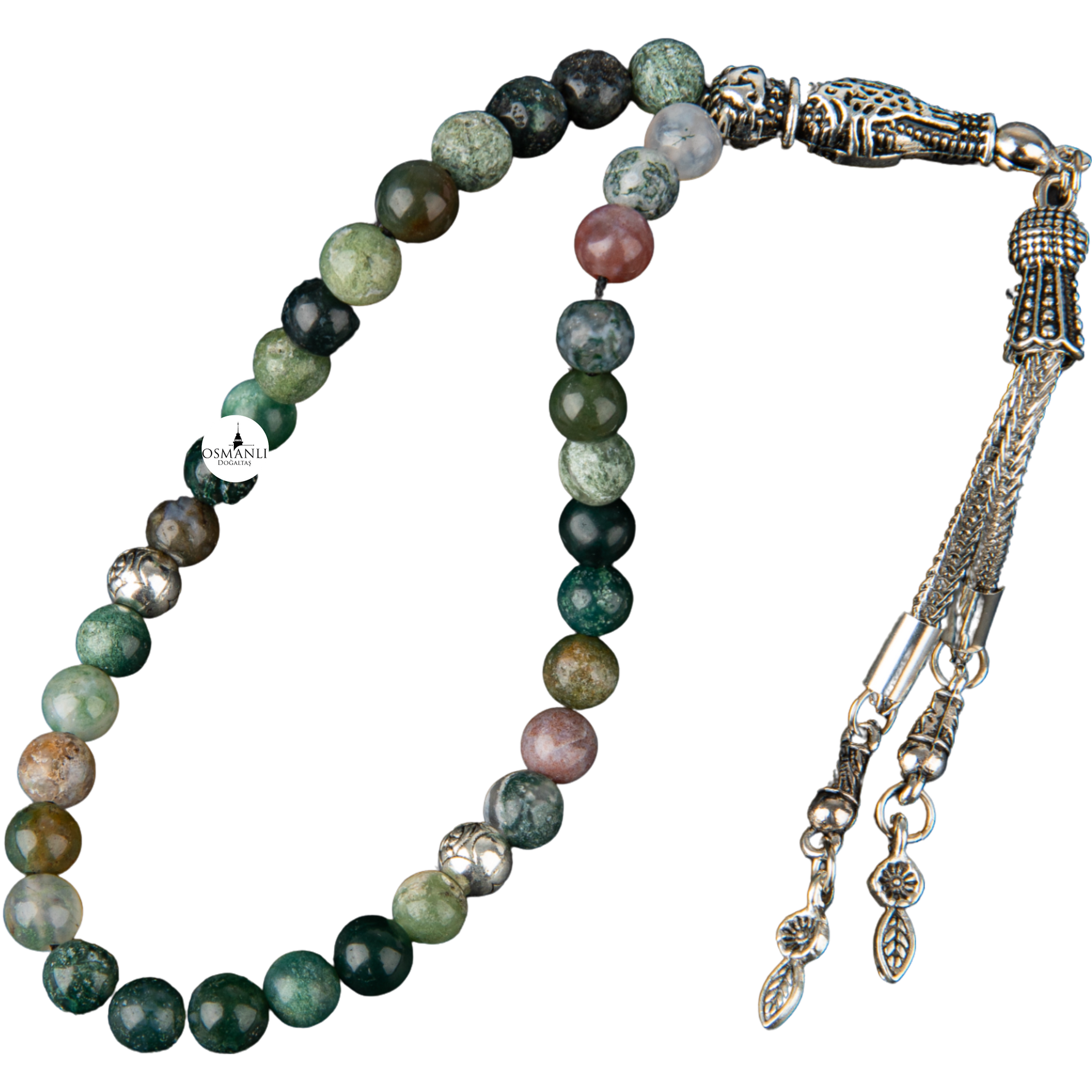 Hint Akiği Doğal Taş Tesbih 33lük - 6mm