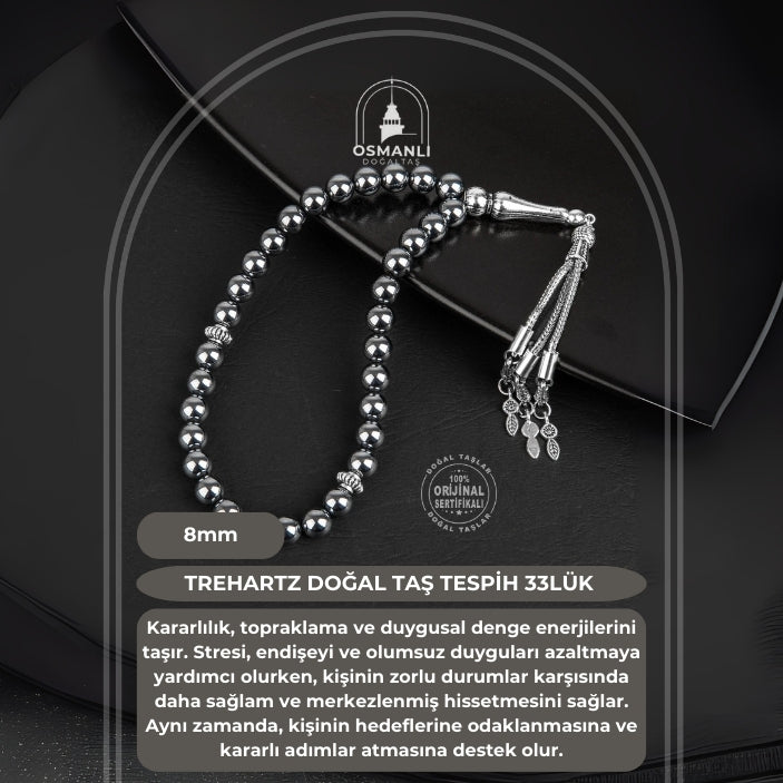 Trehartz Doğal Taş Tesbih 33lük - 8mm