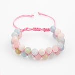 Helidor 8mm Çift Sıra Makrome Doğal Taş Bileklik