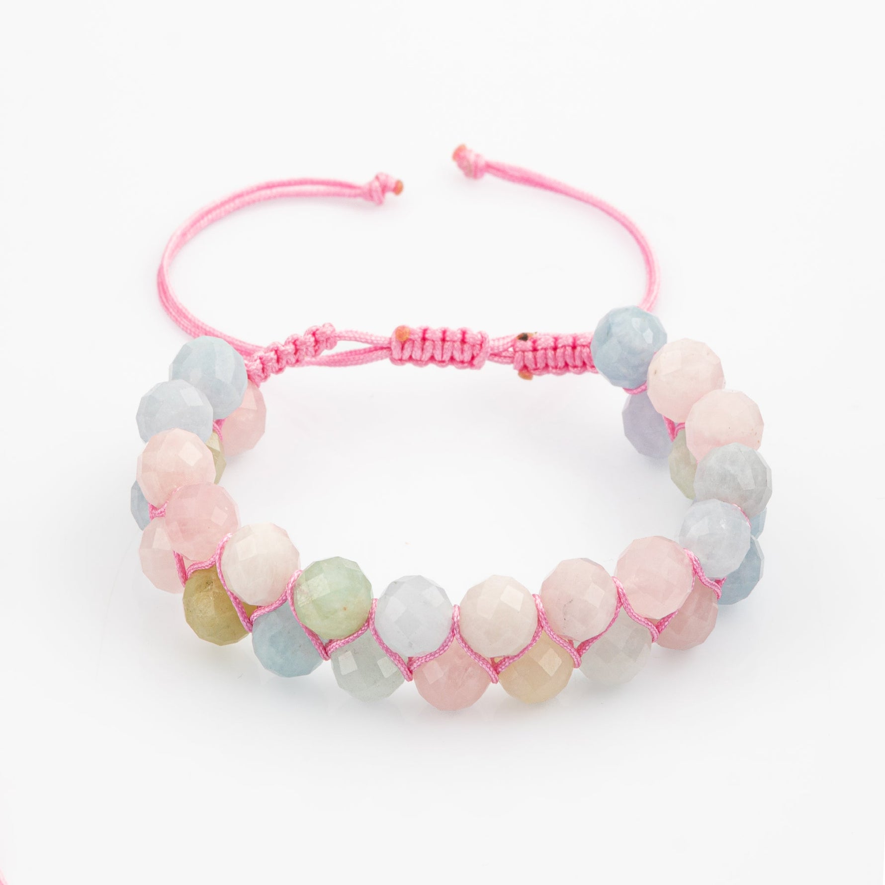 Helidor 8mm Çift Sıra Makrome Doğal Taş Bileklik