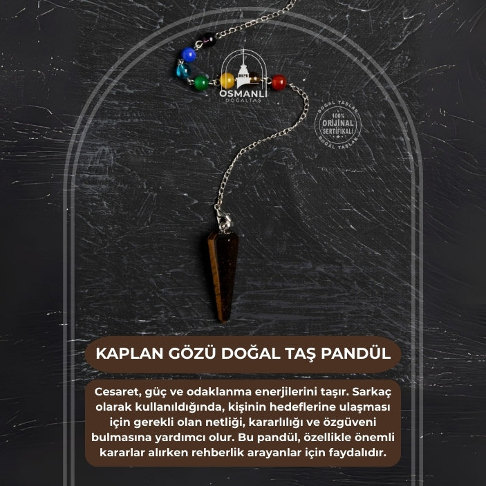 Osmanlı Doğal Taş Sertifikalı Kaplan Gözü Pandül