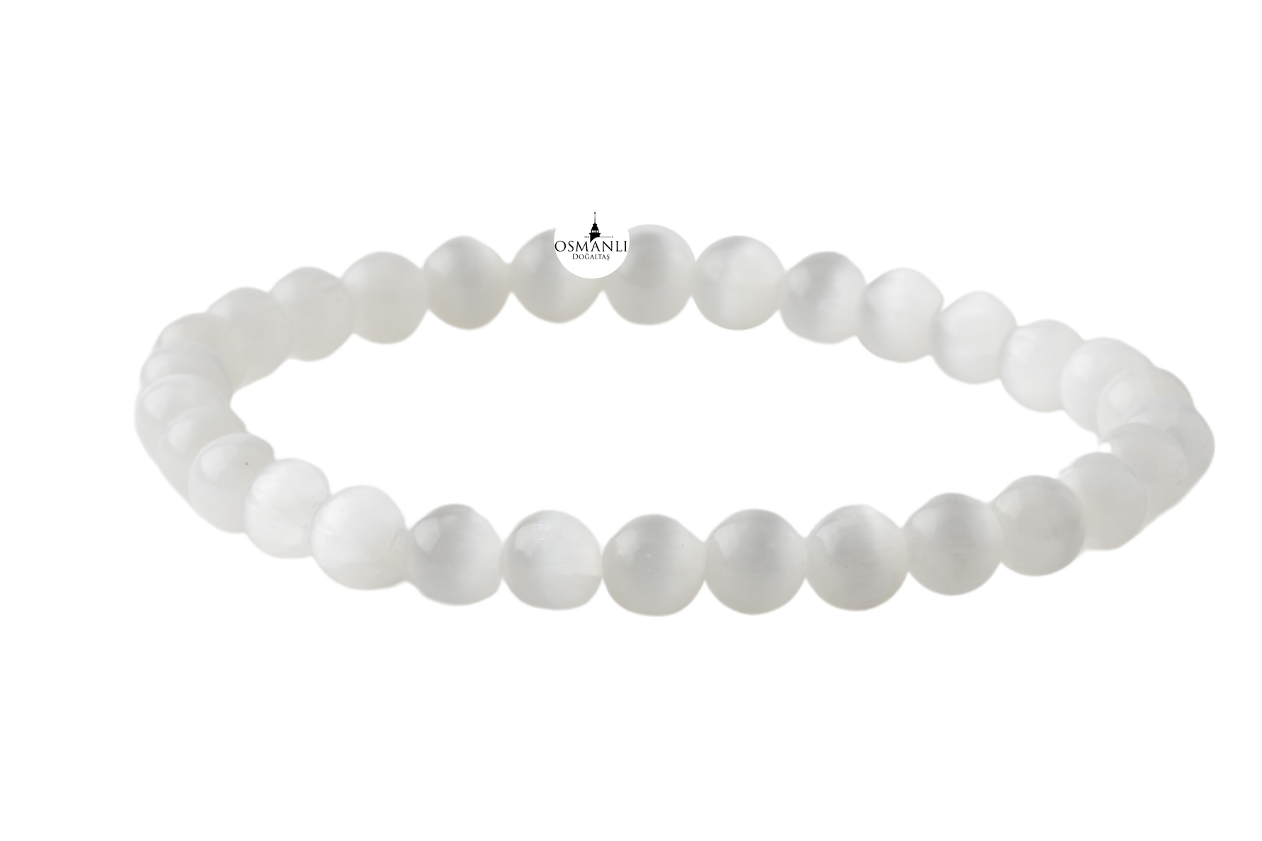 Selenit 6mm Doğal Taş Bileklik