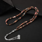 Rodonit Doğal Taş Tesbih 99luk - 6mm