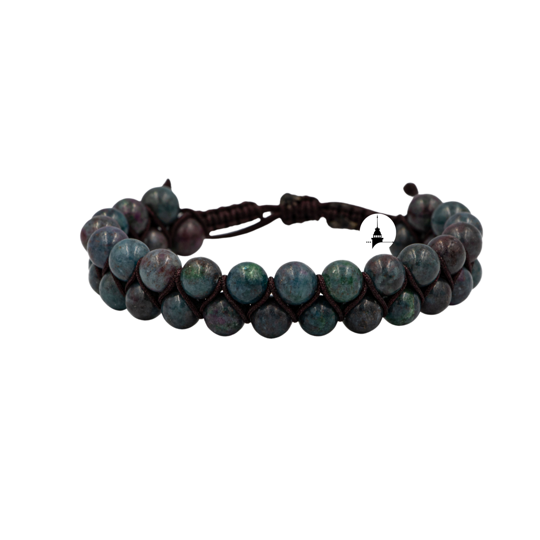 Ruby Kiyanit 6mm Çift Sıra Makrome Doğal Taş Bileklik