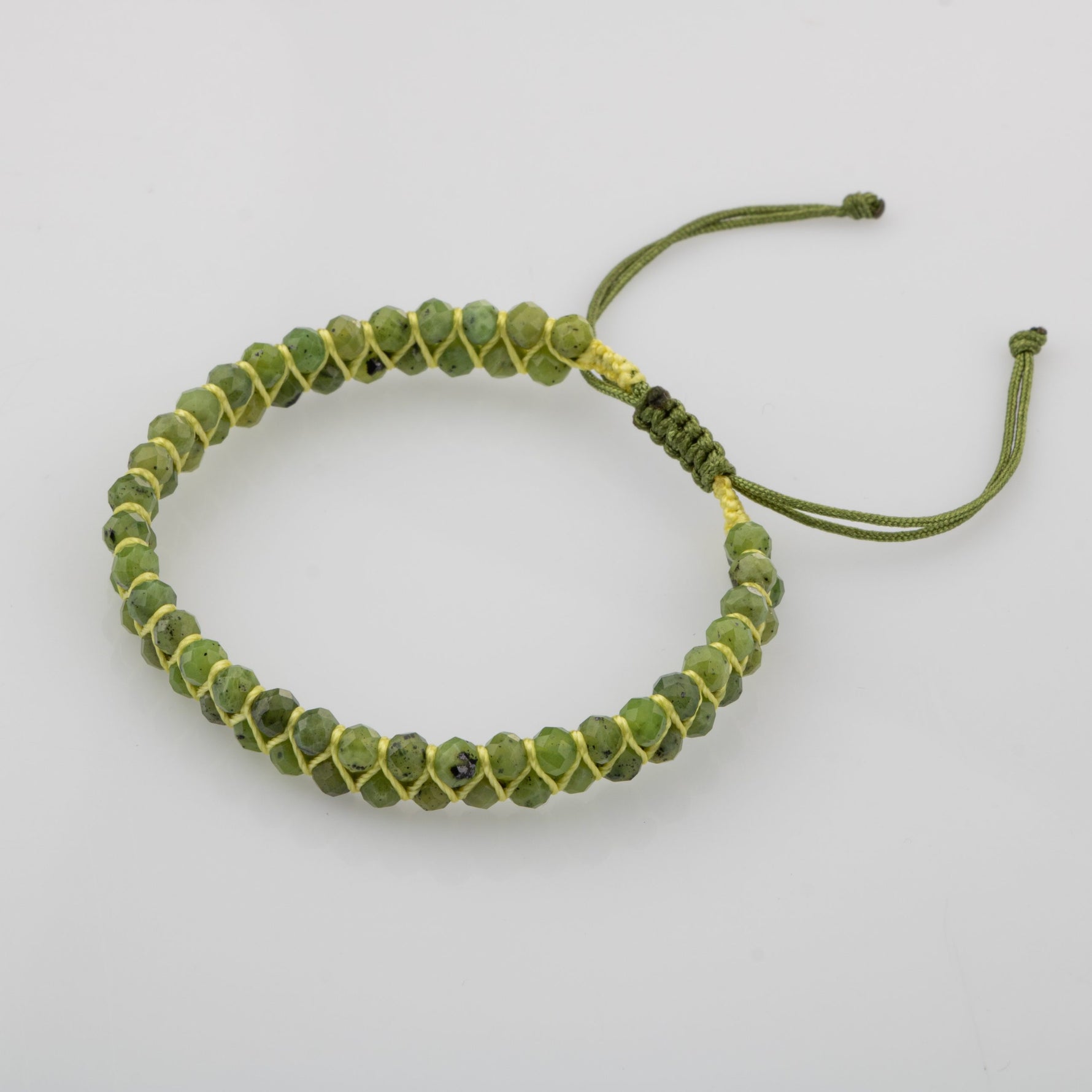 Yeşim 3-4mm Çift Sıra Doğal Taş Bileklik