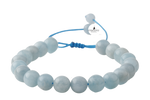 Akuamarin 8mm Merdiven Kapama Doğal Taş Bileklik