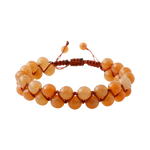 Turuncu Aventurin 8mm Çift Sıra Makrome Doğal Taş Bileklik