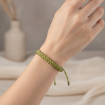 Zebercet Peridot 3-4mm Çift Sıra Doğal Taş Bileklik