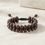Jasper 8mm Çift Sıra Makrome Doğal Taş Bileklik