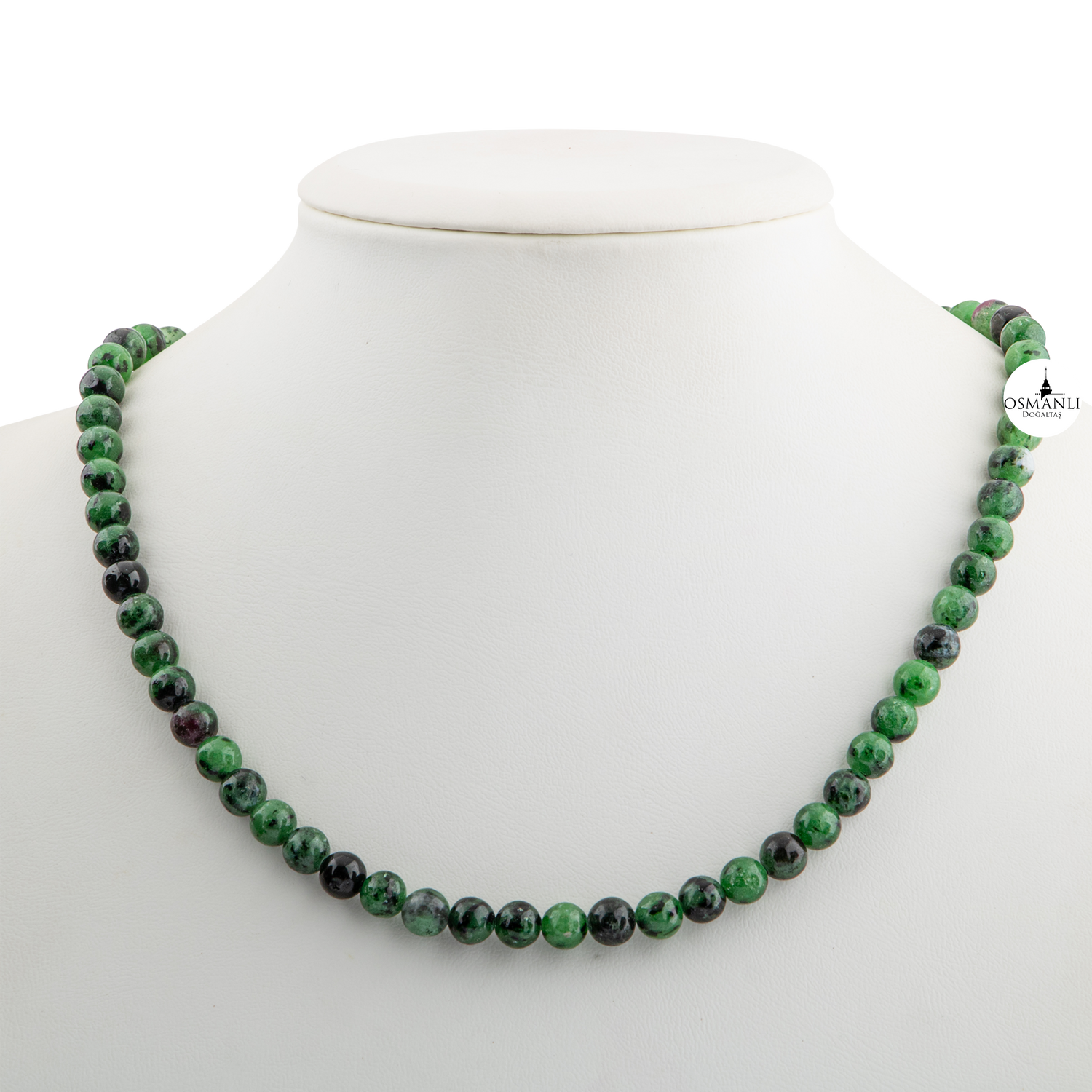 Anyolit 6 mm Dizi Doğal Taş Kolye