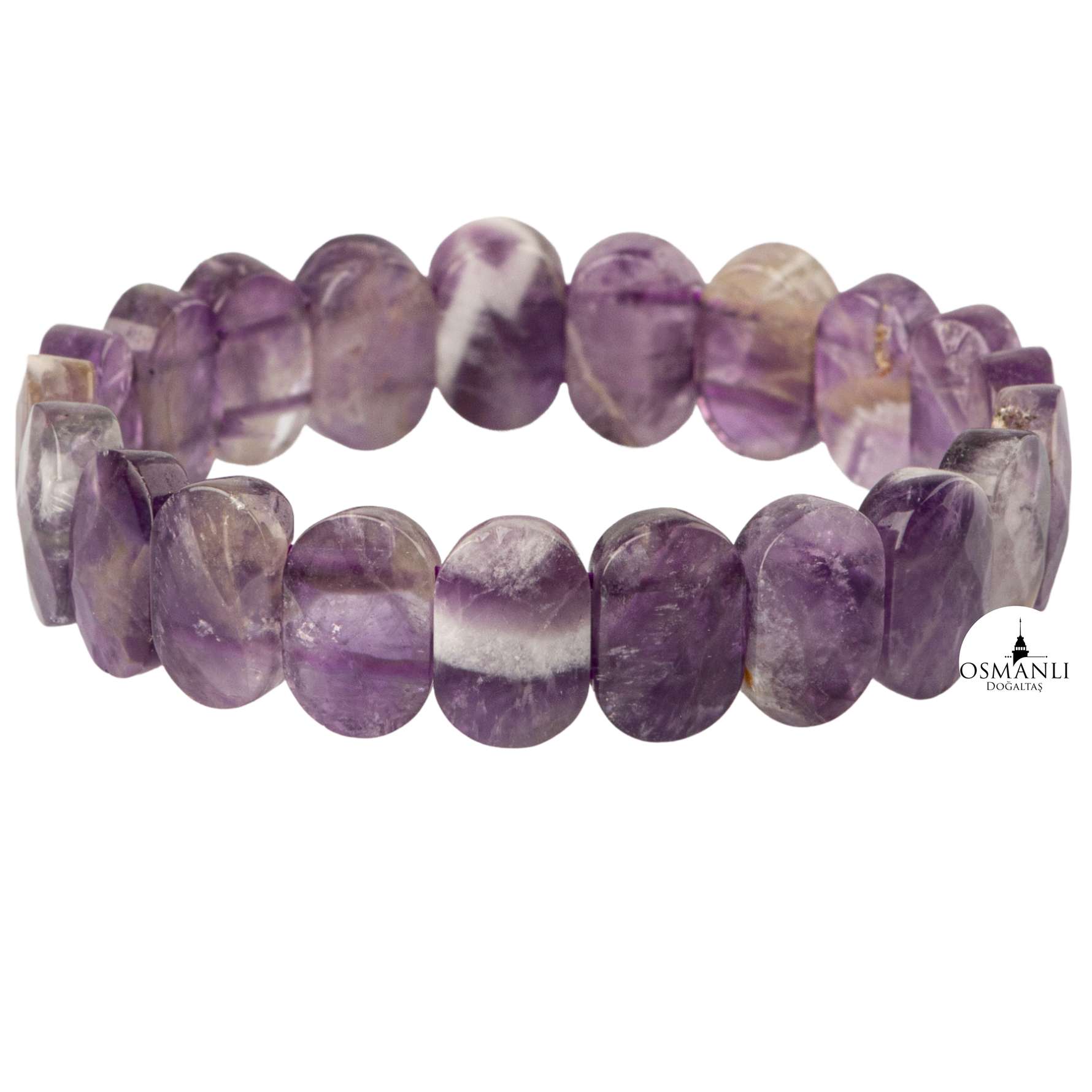 Ametist Doğal Taş Geniş Kesim Bileklik