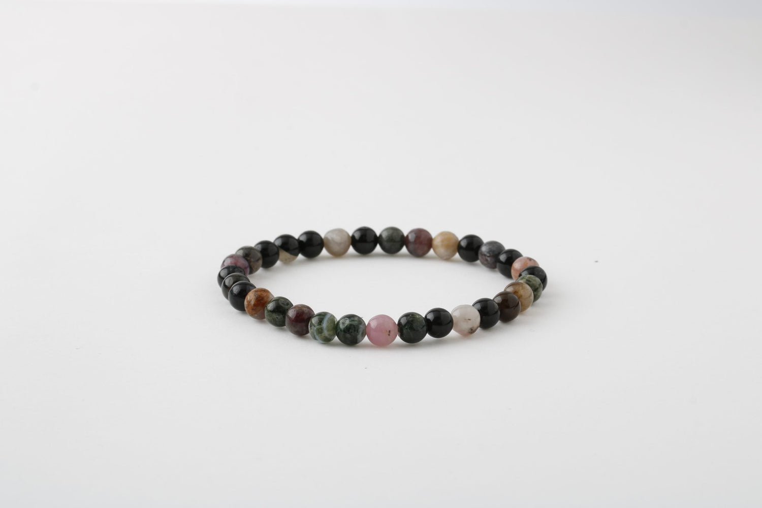 Renkli Turmalin 6mm Doğal Taş Bileklik