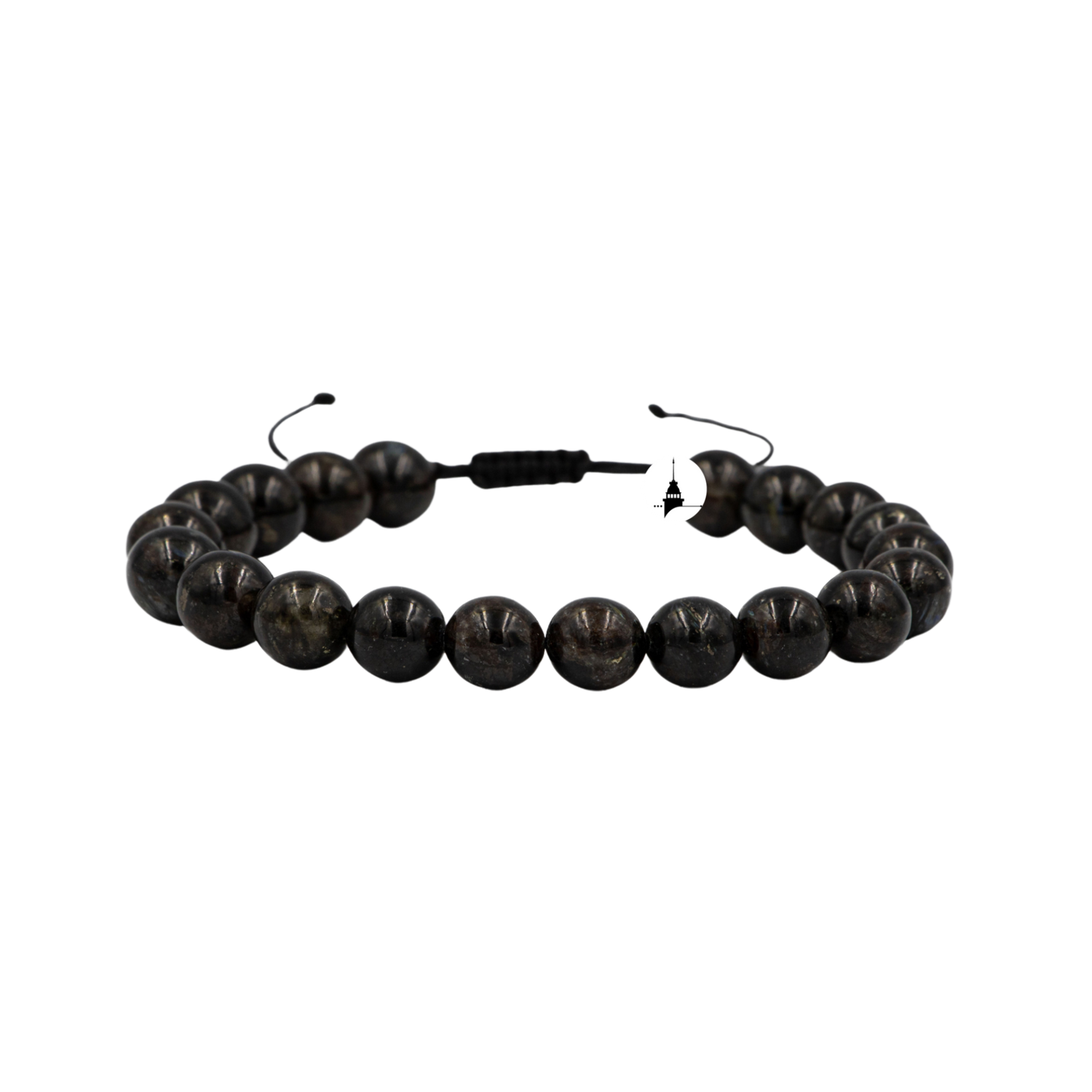 Nuummite 8mm Merdiven Kapama Doğal Taş Bileklik