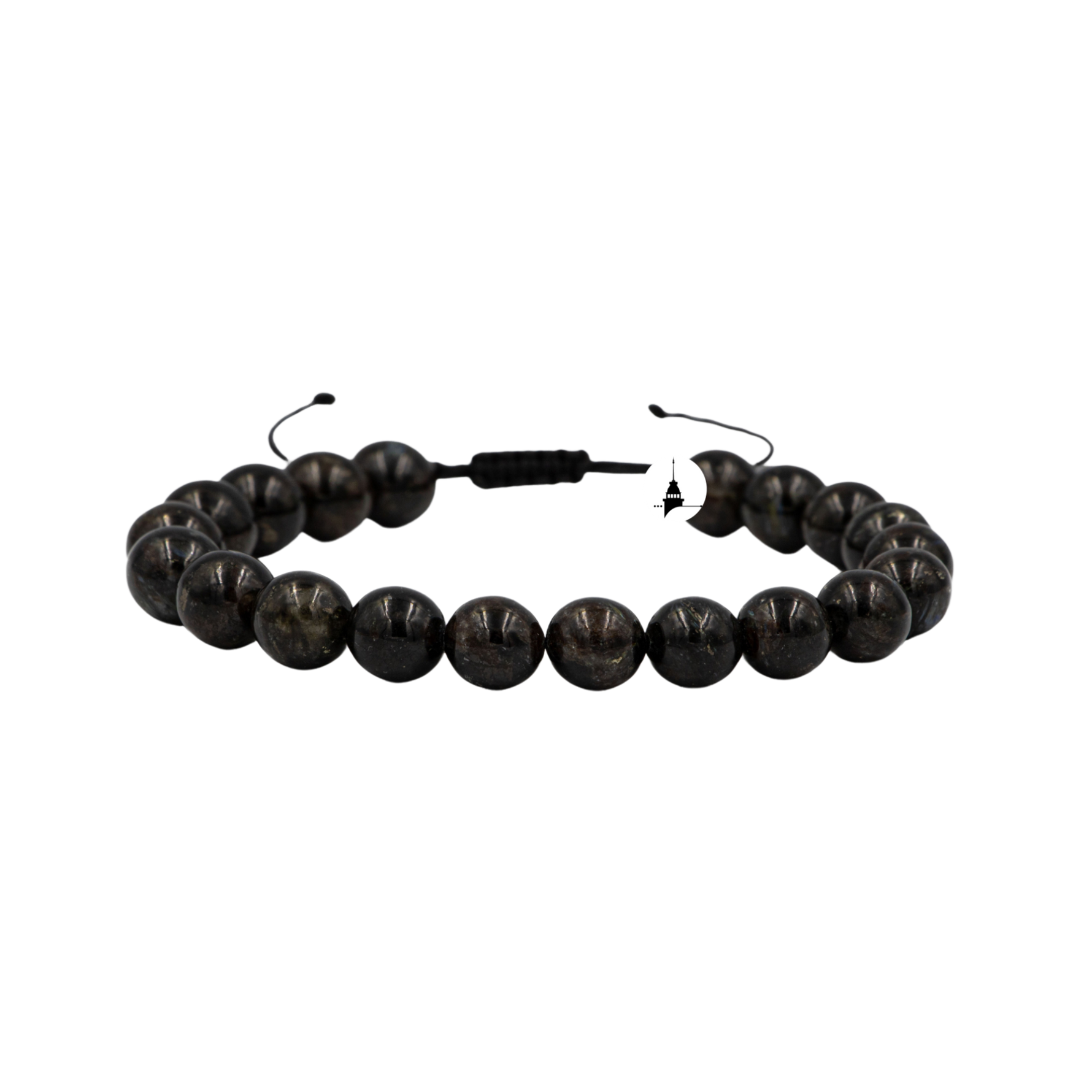 Nuummite 8mm Merdiven Kapama Doğal Taş Bileklik