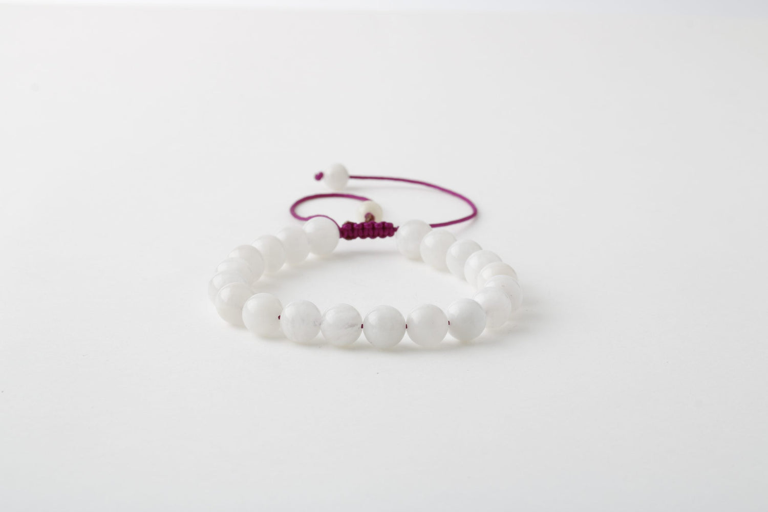 Ay Taşı 8mm Merdiven Kapama Doğal Taş Bileklik