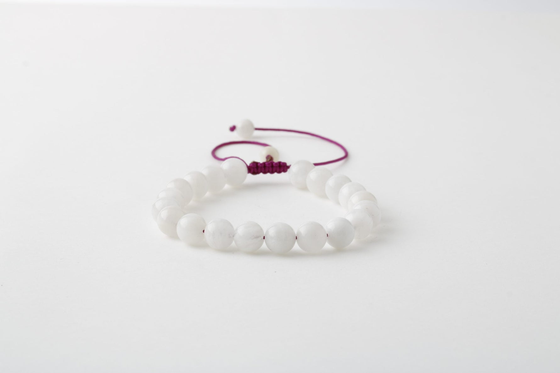 Ay Taşı 8mm Merdiven Kapama Doğal Taş Bileklik