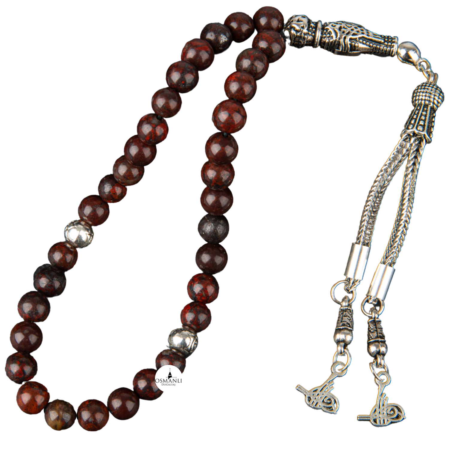 Dragon Jasper Doğal Taş Tesbih 33lük - 6mm