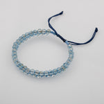 Akuamarin 3-4mm Çift Sıra Doğal Taş Bileklik