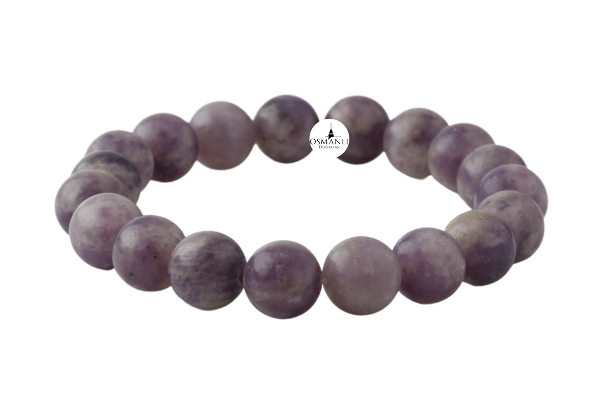 Lepidolit 10mm Doğal Taş Bileklik