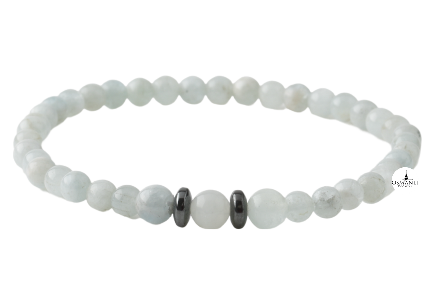 Akuamarin 4mm Doğal Taş Bileklik